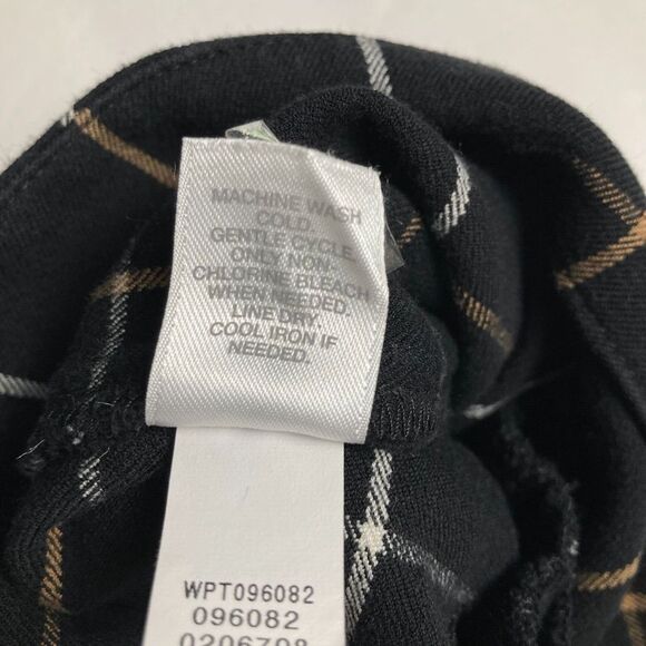 J Jill Pants 16P Women Black Gold Windowpane Check Stretch Career Holiday Office - Picture 10 of 13